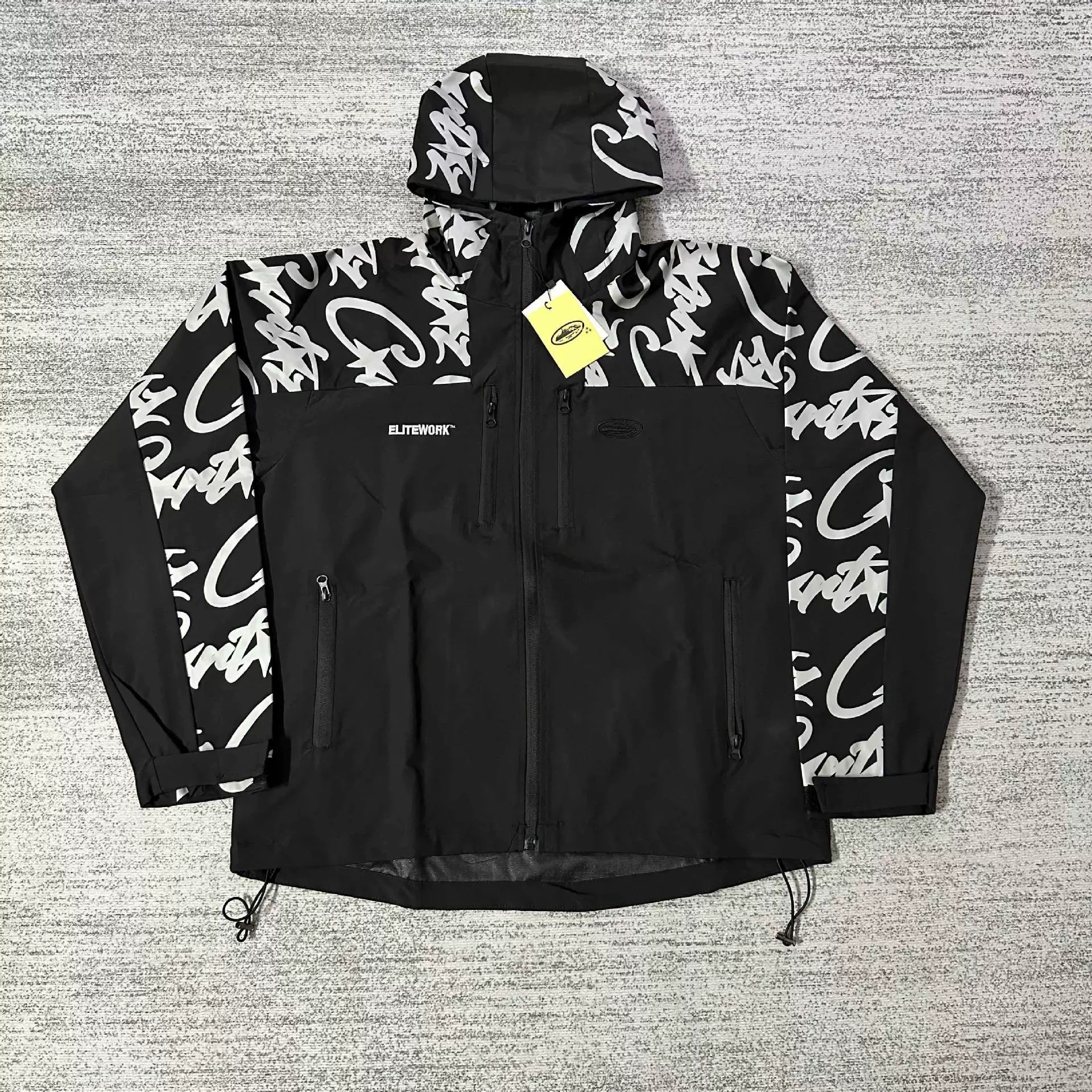 Corteiz soft shell Elitework waterproof windbreaker reflecting jacket connecting demon island jacket