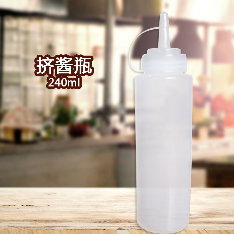 Squeeze Sauce Bottle White Plastic Sauce Bottle Tomato Salad Squeeze Bottle Chocolate Jam Framed Squeeze Bottle Seasoned Sauce Pot