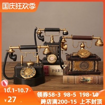 American retro nostalgic telephone landline simulation model ornaments old living room wine cabinet TV industrial style decoration