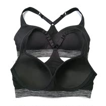 Off-code special clearance~Sports underwear black fitness yoga bra one-piece cup running bra without steel rim
