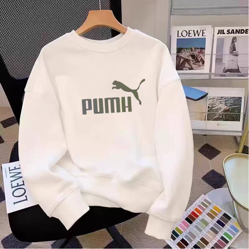 Outlet 90% off Special Zone Cotton Sweatshirt Autumn and Winter Round Neck Casual Versatile Pullover Top Couple Style Trendy