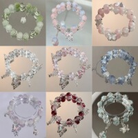 Sweet and versatile butterfly beaded bracelet design ins bracelets for girls to give to their girlfriends with good looks and new bestie bracelets as a gift