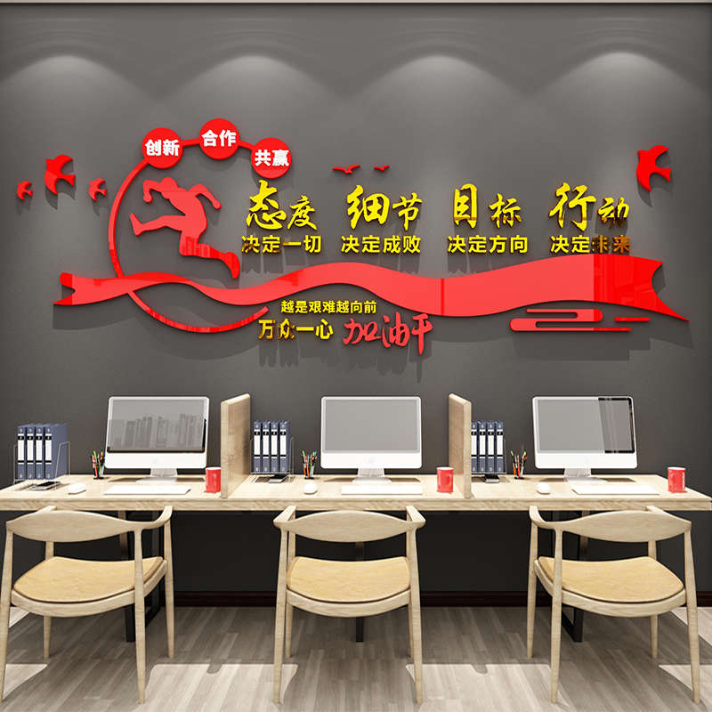 Company Culture Wall Decoration Office Meeting Room Staff Team inspirational wall paste motivational sign
