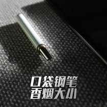 Japanese Stationery Chic Flowers Pen Cigarette Shape Portable Pocket Short Fountain Pen Students Special Squeeze Ink