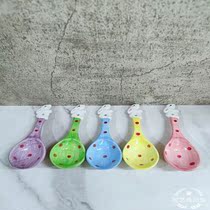 Ceramic Spoon Pet Hamster Grain Cat Food Cat Grain Snack Spoon Matching Grain Spoon Golden Silk Bear Household Goods Small Spoon