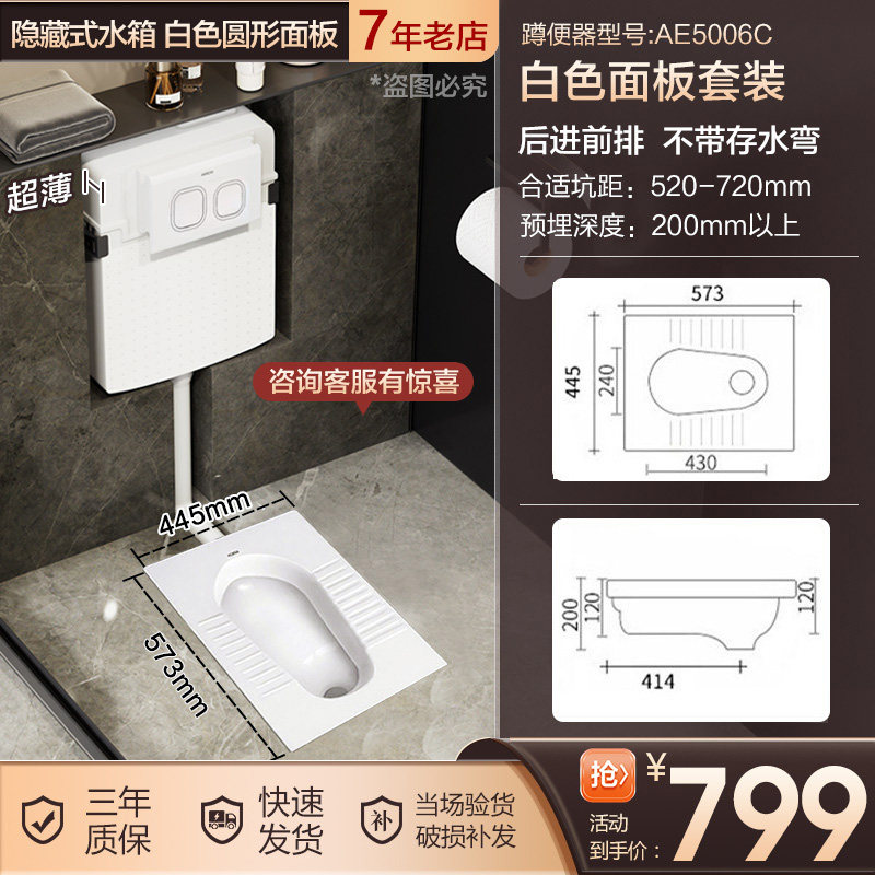 [USD 592.92] Arrow hidden water tank embedded in squat pit urinal ...