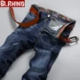 Phiên bản hàn quốc mùa hè nam mới co giãn Quần jeans nam trẻ trung giản dị xu hướng quần dài nam - Quần jean quần jogger nam