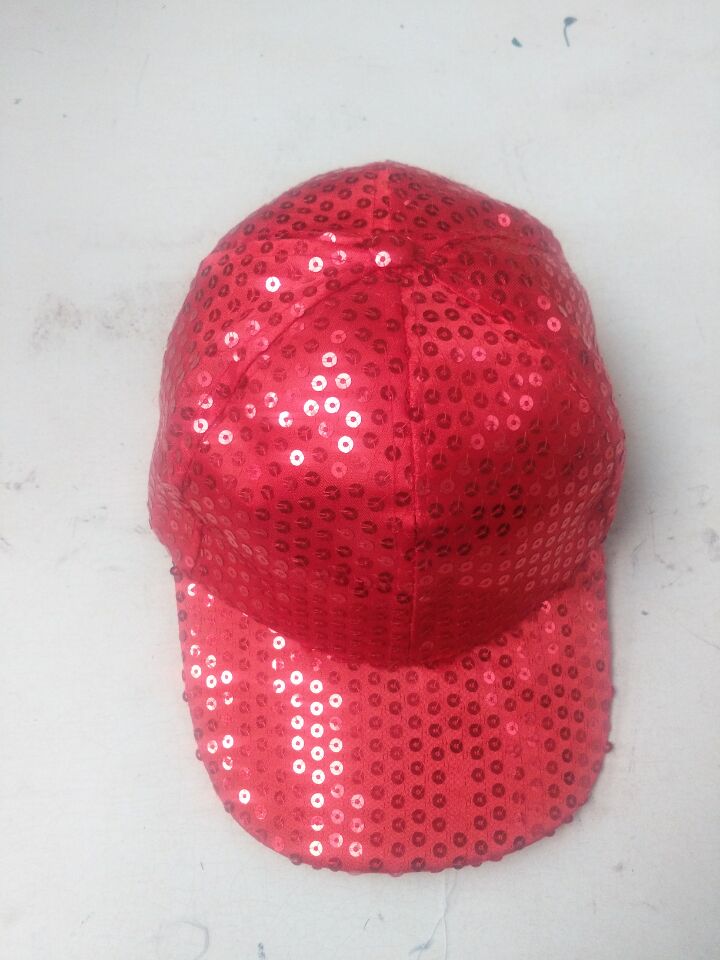 Trẻ em đội mũ bóng chày trang phục mũ sequin mũ bóng chày đạo cụ sân khấu hip hop hip-hop mũ cho thấy áo len bé gái