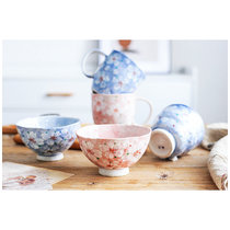 (Flower Rin) Japan imported beautiful cherry blossom handmade ceramic rice bowl mug cup coffee cup tea cup