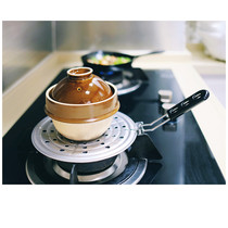 Spot kitchen artifact Japan imported metal thermal pad plate anti-burning black earth pot enamel pot pad