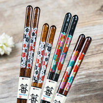 Hongmei love Japan original silver ion antibacterial chopsticks can dishwasher household wooden chopsticks Chopsticks chopsticks Chopsticks without paint
