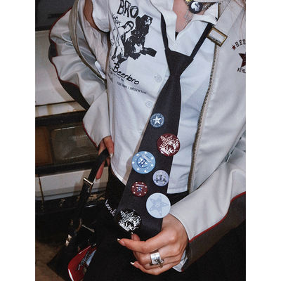 BeerBro American-style badge shirt, tie, schoolgirl style JK shirt and accessory