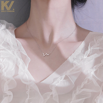 Heartbeat necklace 2021 new female summer sterling silver ins cold wind light luxury niche design sense fairy choker