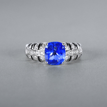 Shanhe 2 08 carat unfired cornflower blue natural sapphire ring AIGS 18K gold set with diamonds in stock