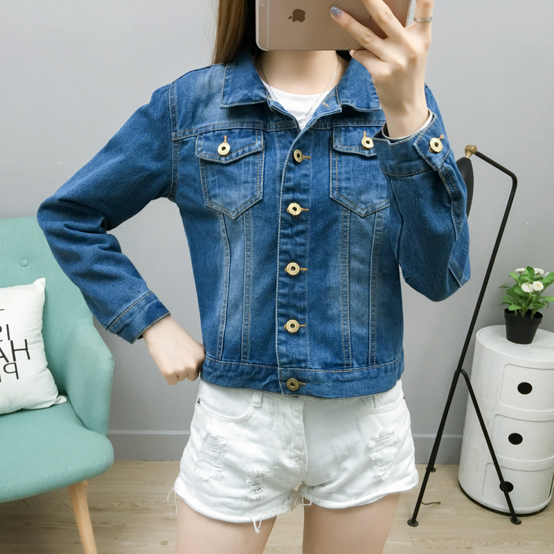 2018春秋新款女装牛仔衣 短款修身显瘦牛仔外