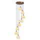 New Vintage-Style Staircase Chandelier for Villa Duplex Stairwell, High-Ceiling Large Chandelier, Retro Classic Fabric Chandelier