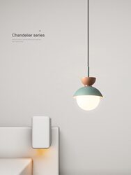 Cream Style Bedroom Bedside Lamp Room Chandelier Simple Modern Single-Head Bar Restaurant Small Chandelier Nordic Style Lighting Fixtures