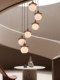 Medieval-Style Simple Circular Staircase Lamp Loft Duplex Apartment Chandelier Living Room Dining Room High-End Villa Long Chandelier