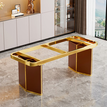 Italian high-end luxury leather metal tableleg tablesfeet table scaffolding table tea table