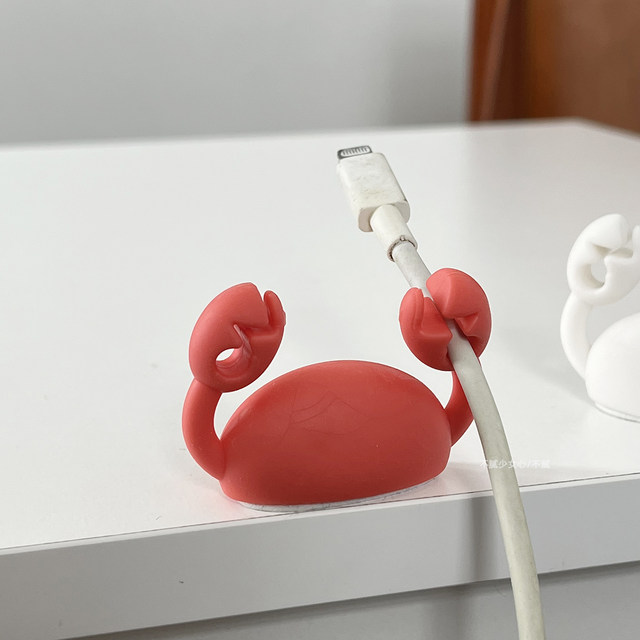 Crab Cable Organizer Desktop Data Cable Storage Mobile Phone Charging Cable Holder Charger Cable Clip Organizer