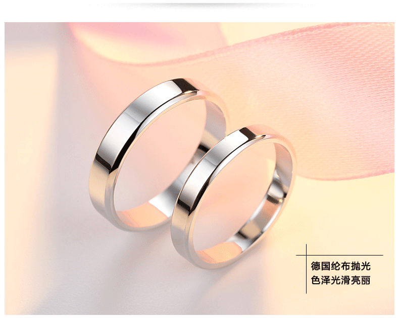 S925 sterling bạc nhẫn đôi nam nữ một cặp sinh viên sống đơn ngón tay ngón út ngón tay đuôi nhẫn tùy chỉnh chữ sản phẩm mới nhẫn nam pnj