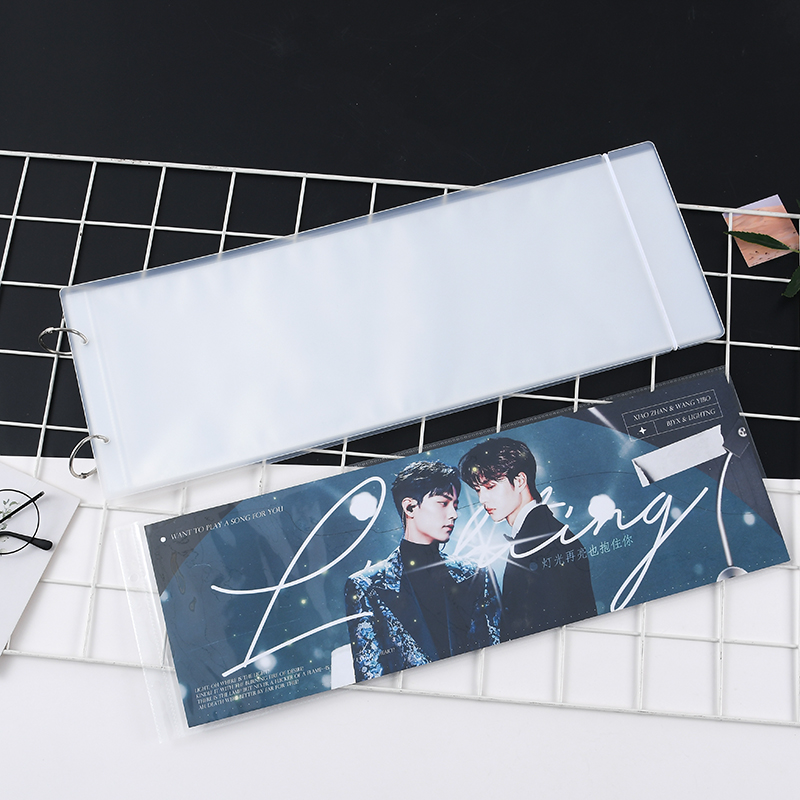 Idol Star Collection canvas strip hand width transparent bag storage banners hand horizontal plate vertical iron ring collection book