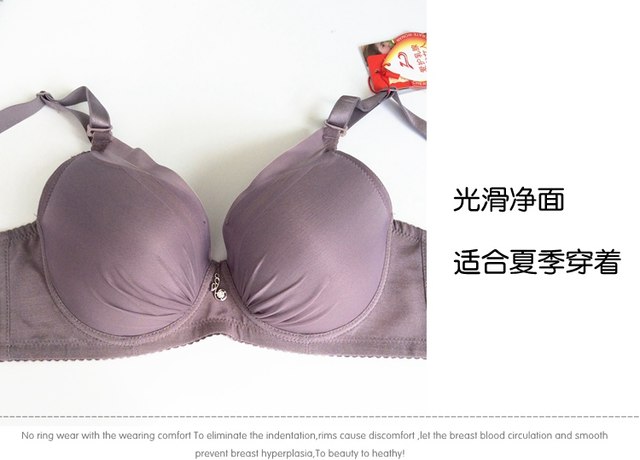 Zhumiqi Bra Counter Authentic Thin B-Cup Push-up and Secondary Breast Holding Wired Seamless Underwear Women