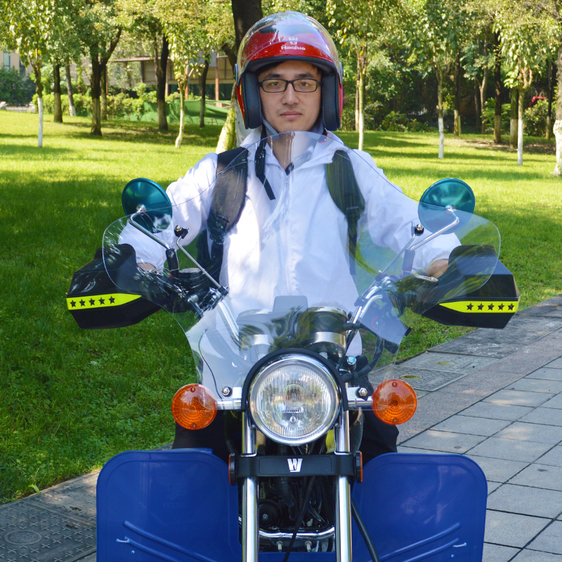 Locomotive 125 150 round light windshield storm Prince Tianjian Front wind shield thickened and high rain shield
