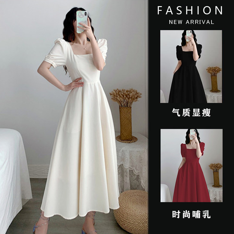Maternity Summer Dress, Nursing Dress, Breastfeeding Dress, Going Out Dress, Loose Plus Size Postpartum Mid-Length Over-The-Knee Dress for Trendy Moms