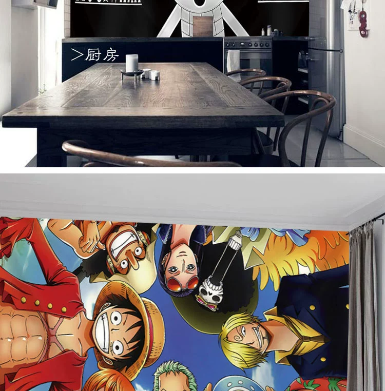 One Piece Treo Vải Ảnh nền lớn Trang trí Vải Tapestry Anime Movie Poster Phòng khách Vải nền thảm vải decor treo tường