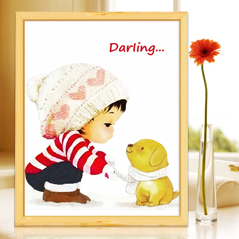 5D diamond painting living room cute puppy cartoon anime stickers diamond cross stitch bedroom character diamond embroidery masonry painting