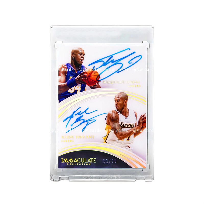 Kobe & O'Neal Double Autographed Star Card Ok Combo with Holographic Effect, Unofficial LAOSHU Card, Lakers