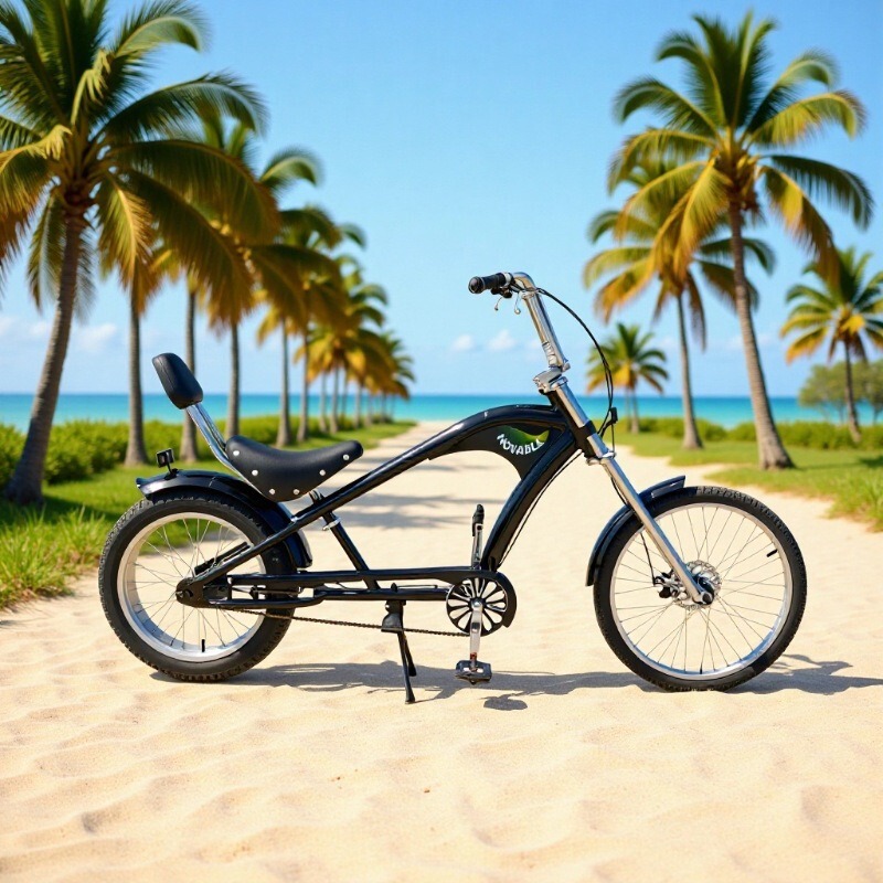 Front 24, Rear 20 Classic Retro Harley Bicycle with Fat Tires, Personalized Harley Bicycle