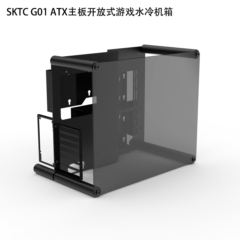 Brand new SKTC G01 open 240 water cooling desktop computer box ATX large motherboard long graphics card tempered glass