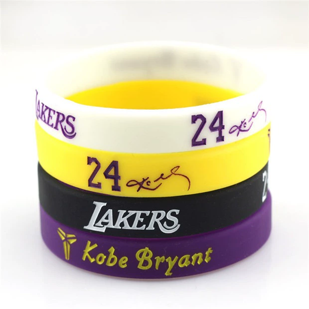 Ngôi sao bóng rổ mới Kobe vòng đeo tay thể thao dạ quang silicone nba vòng tay đeo tay người hâm mộ bóng rổ