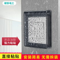 86 type paste switch waterproof box Bathroom ultra-thin yuba bathroom splash box household socket protective cover
