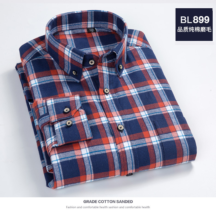 Mùa thu kẻ sọc cotton kẻ sọc nam dài tay trung niên lỏng cotton trung niên cha tải áo XL mẫu áo công sở đẹp