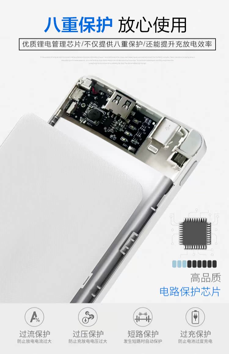 Kho báu dễ thương 10000 mAh sáng tạo hoạt hình polymer siêu nhỏ di động siêu mỏng di động đi kèm với dòng - Ngân hàng điện thoại di động sạc dự phòng aukey