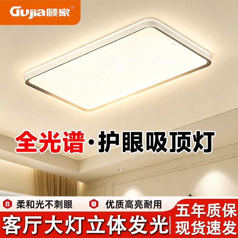 Gujia Led Rectangular Living Room Ceiling Light Full Spectrum Bedroom Study Light 240W96W Eye-Protecting Dining Room Light Super Bright