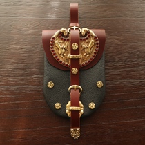 (Si Ping Shaofu) Silver bag made in the Tang Dynasty Tang Dynasty restored crotch belt armed belt accessories handmade pure copper