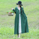 2019 của mùa xuân mới Phụ nữ Quốc gia Windy bông tinh khiết Loose lớn Mã dài trùm đầu Cape áo gió Coat phụ nữ