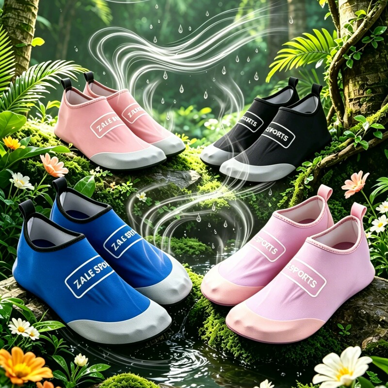 Zale Beach Shoes for Men and Women, Diving Shoes with Thick Soles, Water-Resistant, Anti-Slip, Outdoor Rafting Shoes, Swimming Shoes, Yoga Shoes