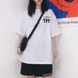 Брендовая футболка с коротким рукавом для школьников, в корейском стиле, свободный крой