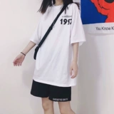 Брендовая футболка с коротким рукавом для школьников, в корейском стиле, свободный крой