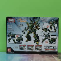 Goody 8723 Blasting Warrior Small Grain Building Block Deformation Toy Assembly Puzzle Force Model Tide Play Machine Chia