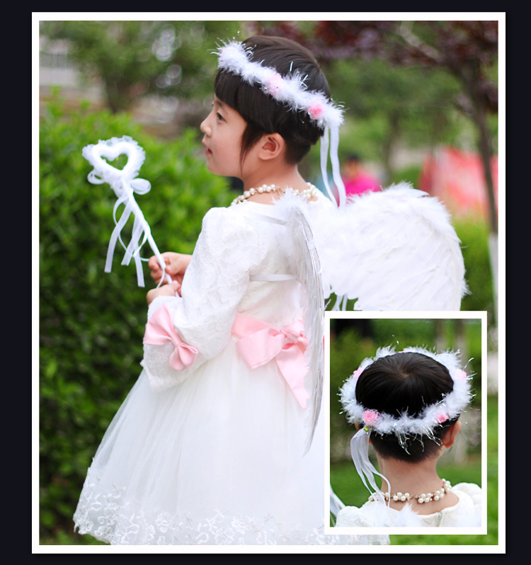 Giáng sinh cho trẻ em Lễ hội Hiệu suất Cung cấp Angel Wings Phụ kiện Tóc hoop Angel Circle Tai Tai - Sản phẩm Đảng / Magic / Hiệu suất 	đồ hóa trang halloween cho trẻ em