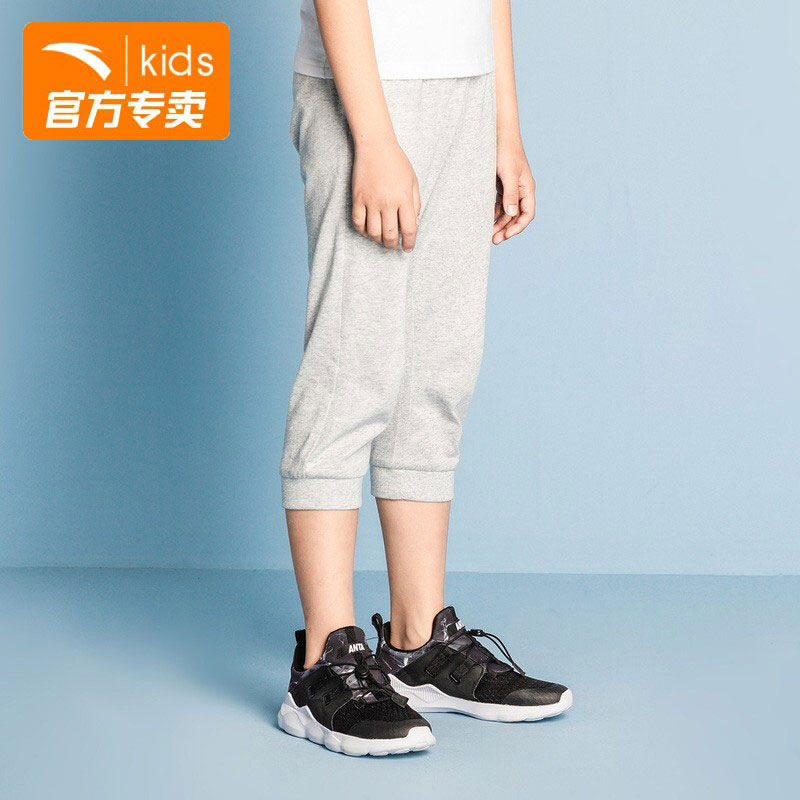 Anta trẻ em ăn mặc nam 2020 Summer New bông da Casual Quần bó sát Breathable Student Bảy Quần Shorts.