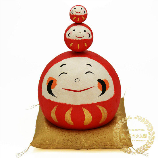 Japanese traditional wind and paper paper cute Dharma car home decoration good luck lucky health and safety