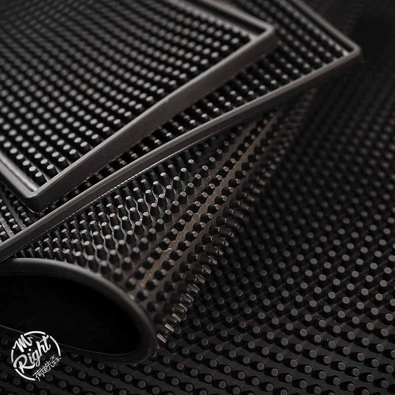 Lotus presen PVC cup mat bar Mat Bar Mat Rectangular Thickened Rubber Bar Mat Black Anti Slip