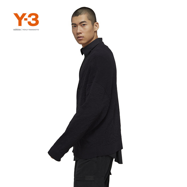 Y-3/Y3 Yohji Yamamoto summer ຄູ່ຜົວເມຍໃຫມ່ແບບສະບາຍເທິງເສື້ອ sweater ປຸ່ມ cardigan sweater H63088